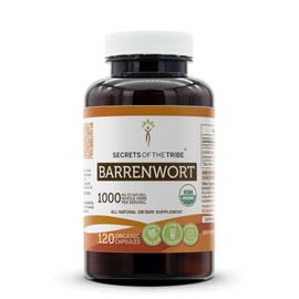 Secrets of the Tribe Barrenwort USDA Organic 120 Capsules | Made with Vegetarian Capsules and Certified Organic Barrenwort (Epimedium Grandiflorum) Dried Leaf (120 Capsules)