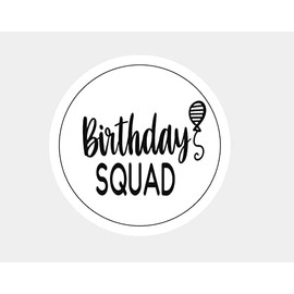 Birthday Squad Stickers, Birthday Weekend Stickers 2" Round Sticker, 20 Sticker Sheet, Party Favor Sticker
