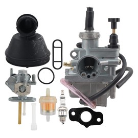 MOTOALL LT80 Carburetor for Suzuki LT80 QUADSPORT ATV 1987-2006 13200-40B00, 13200-40B10, Replace for Kawasaki KSF80 KFX80 2003-2006 15003-S005 with Spark Plug Intake Manifold Carb Insulator Block