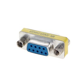 Fielect DB9 VGA - Adaptador de conector hembra a hembra (9 pines hembra a hembra, 2 filas), color azul