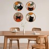 MDFUGEG Boho Black Cat Wall Decor,Black Cat Room Decor Aesthetic,4