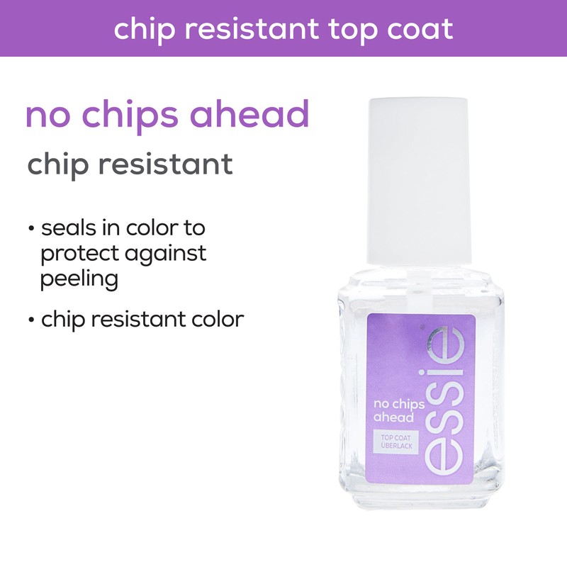 essie Nail Care, 8-Free Vegan, No Chips Ahead Top Coat,