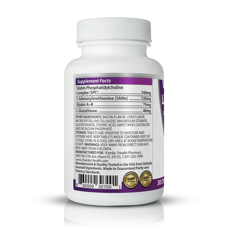 LiverTrio+ Comprehensive Liver Support Supplement for Large Dogs. Flavorful Chewable