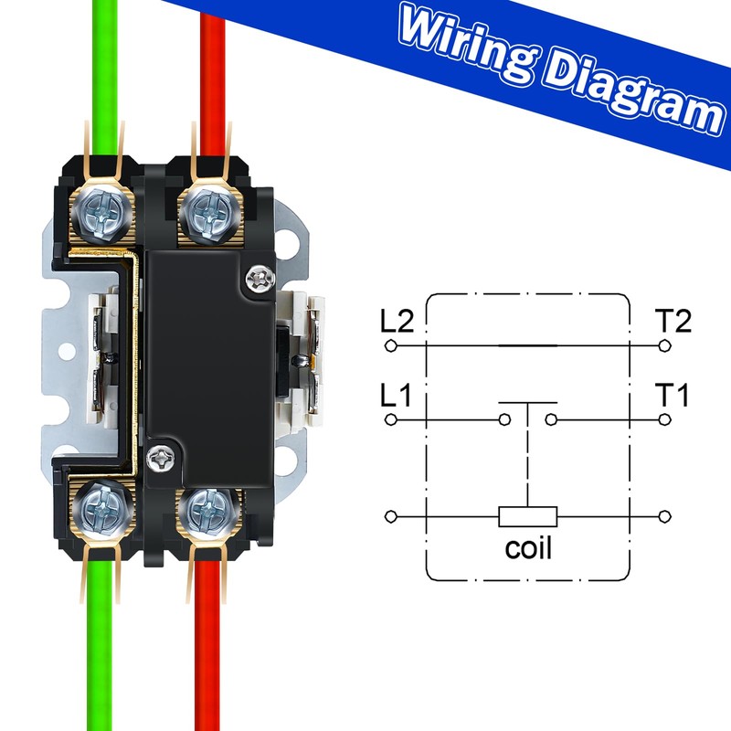 Dreyoo 1 Pack Carrier HVAC Motor Contactor, 24V 25 Amp