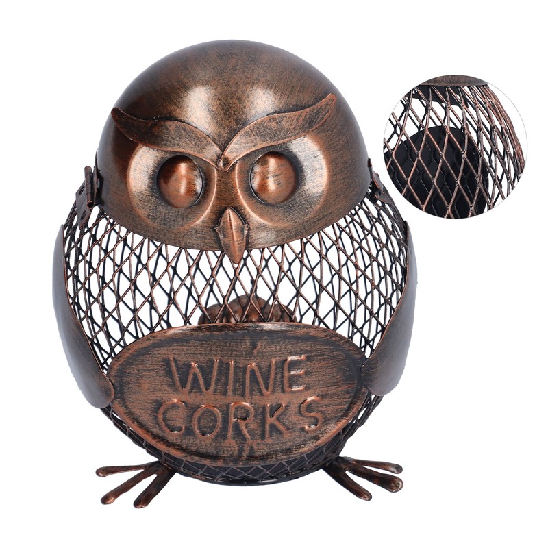 Art Wrought Iron Owl Storage Tank Metal Money Box Handicrafts