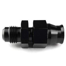 6AN Male Flare to 5/16 Tube Hose Fitting Adapter Fuel Hard Tubing Line Black Aluminum Anodized