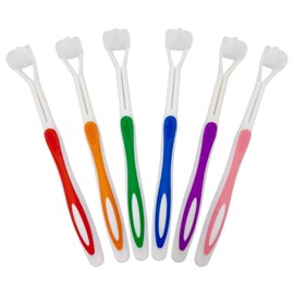 SAIIURV 6 Stück Dreiseitige Zahnbürste für Erwachsene Kinder, 3 Seitige Autismus Zahnbürste mit weichen Borsten, Reise Zahnbürste Reinigungsset, Tiefenreinigung Handzahnbürsten für Mundpflege