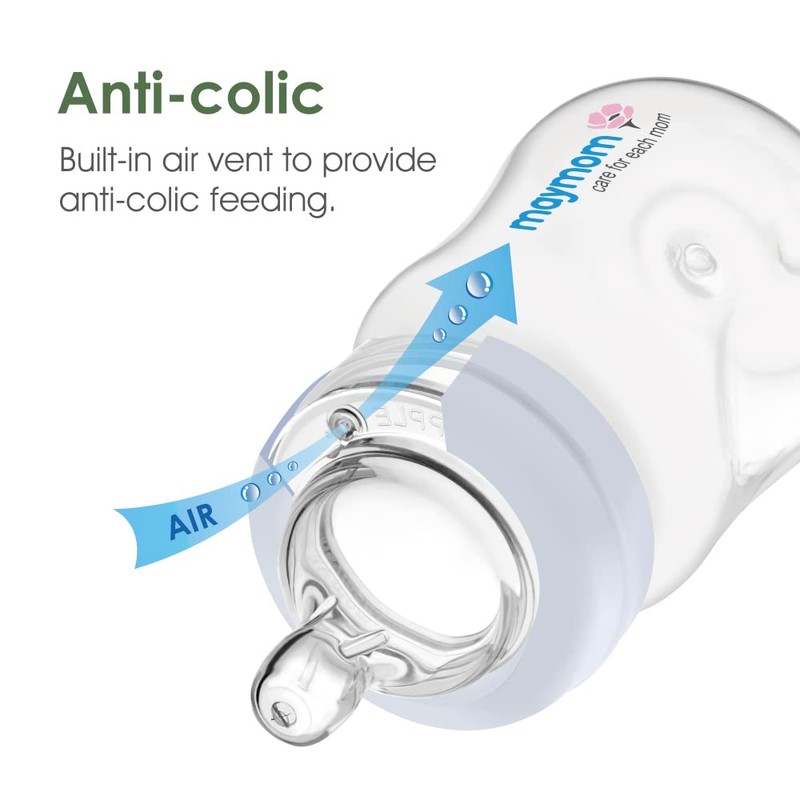 Maymom Pezón de silicona de flujo rápido, 4 unidades