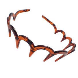 Topkids Accessories Zig Zag Shark Tooth Head Band Teeth Hair Band Alice Band Comb Headband Zigzag Hairband Wavy Grip Wave Gripper Saw Toothed Aliceband (Tort Brown 3.5cm Teeth)