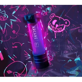 Boba Bear X Arcane Season 2 Shimmer Vial with LED Light, Clear Glass