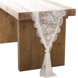 Rectangular Lace Tablecloth, White Lace Tablecloth, Lace Table Runner, Table Decoration, Wedding Party Home Decoration (White)