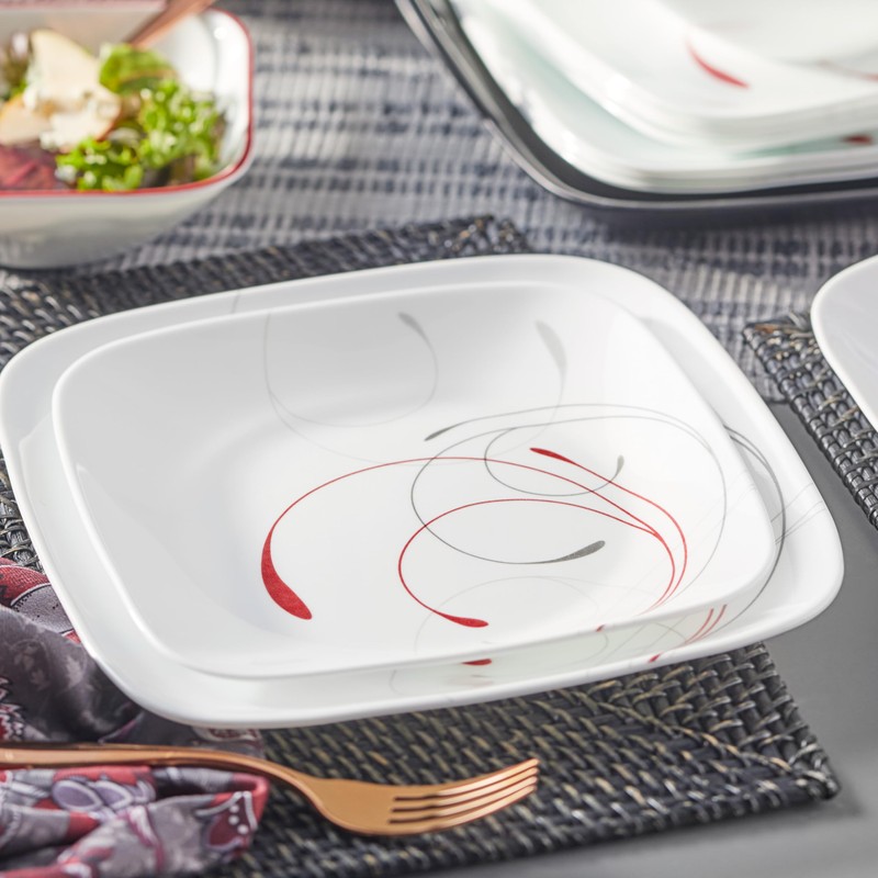 Corelle Vitrelle 18-Piece Service for 6 Dinnerware Set Triple Layer