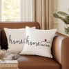 RABUSOFA Home Sweet Home Quotes Throw Pillow Covers,18x18 Inch Farmhouse