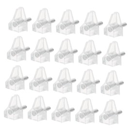Operitacx 20stücke Regalhalterungen Transparent Aus Kunststoff Regalhalter Schrankregalhalterungen Regalträger Regalbodenhalter Für Bücherregal Windschrank Glasvitrine Küchenschrank Untersch