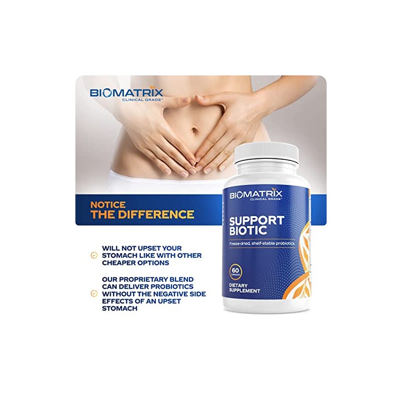 Support Biotic (60 Capsules20 Billion CFU) - Saccharomyces Boulardi, Lactobacillus