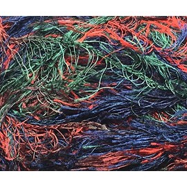 Dark Horse Yarns Lovely Lash #106 Red, Green, Blue, Maroon Eyelash Yarn 50 Gram
