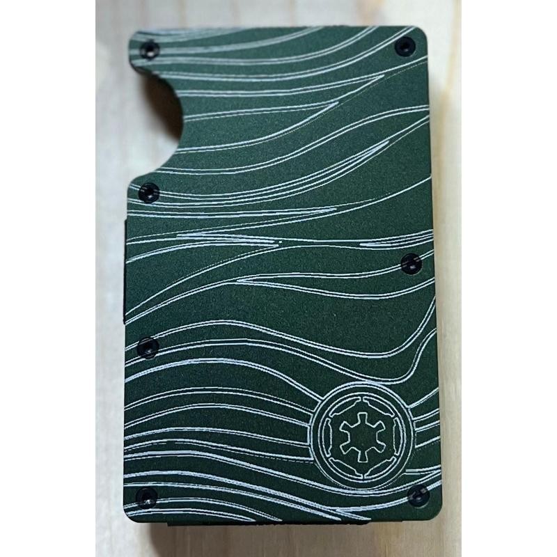 Beskar Ingot style Slim Wallet - Color: Army Green