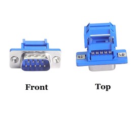CompuCablePlusUSA.com DB9 IDC Metal Shell Serial Connector Adapters for Ribbon Cable (6 PC/Pack) (DB9 Male)