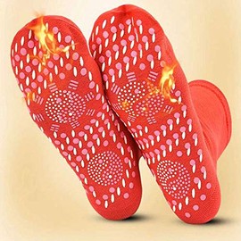 Shop Unisex Magnetic Self Heating Yoga Socks - Red