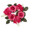LUOZZY Artificial Rose Flower Candle Rings Bohemia Wreath Pillar Candle