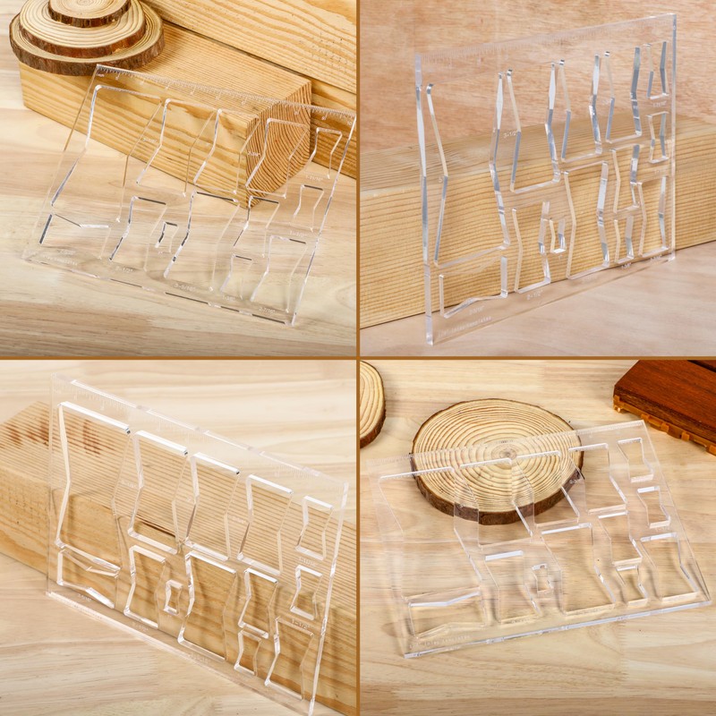 Soimuk Router Templates for Woodworking,Router Jig Butterfly Inlay Templates Decorative,13-in-1