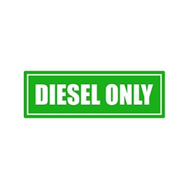 fagraphix Diesel Only Sticker Decal Self Adhesive Fuel Trucks Tractors Machinery 1.25" Wide