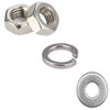 M4 Hex Nuts Washers Assortment kit, (20 Hex Nuts+ 20Flat washers+ 20 Lock washers) 18-8 (304) Stainless Steel, Hex Nuts, Flat & Lock Washers Kits, Machine Thread（20 Set）
