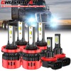 CHUSYYRAY For Freightliner Cascadia 2008-2016 LED Headlight High/Low+Fog bulbs Combo