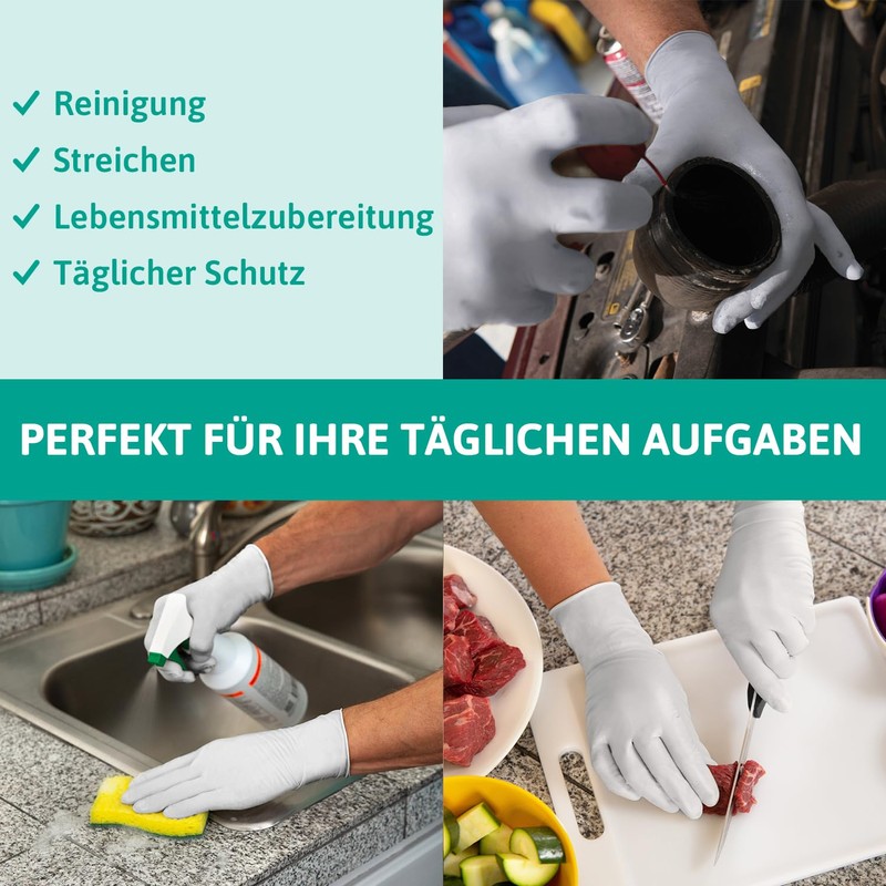 Ansell VersaTouch 92-205 Latex-Free Disposable Gloves, Food Gloves, Powder-Free, White,