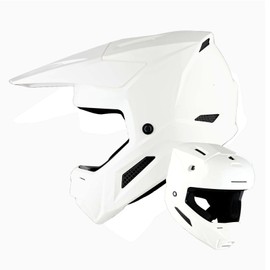 1Storm Youth Motocross Helmet Kids ATV Helmet BMX MX Dirt Bike Go Kart Teenager Glossy White