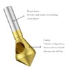 GUDINGHENG 4pcs Titanium Coated Countersink Chamfer Deburring Tool Set, High-Speed