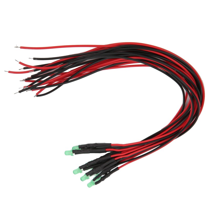 100Pcs LED Pre Wired LightEmitting Diode 12V Round Head High