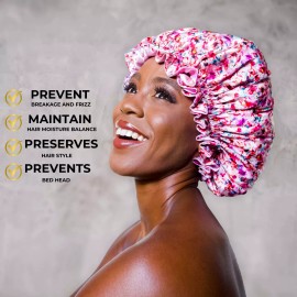 Handmade 100% Pure Mulberry Silk Reversible Bonnet - Luxurious Hair Protection