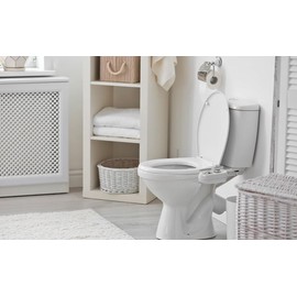 Bidet Attachment for Toilet Warm Water Left - Hot and Cold Self-Cleaning, Dual Nozzle, Non-Electric Bidet Attachment for Toilet Seat, Adjustable Water Pressure, Rear and Feminine Wash, Lever Control