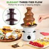Nutrichef 3 Tier Chocolate Fondue Fountain - Electric Stainless Chocolate