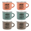 Quid Frappe Deco Set of 6 Assorted Ceramic Mugs, 8