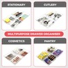 Amtido 4 Pack Drawer Organisers - Sturdy Clear Plastic -