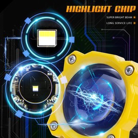 [2-Pack] 3 Inch LED Laser Light Pods, High Beam 3in Offroad Lighting, Bright Off Road Driving LED Lamps for Truck Jeep Wrangler,Car,ATV SUV,Boat Galaxyman