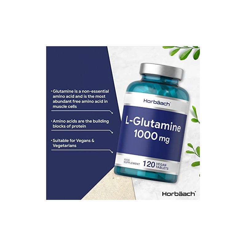 L-Glutamine 1000mg | 120 Tablets | Suitable for Vegetarians &
