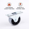 SKIR'CO (Pack of 20) 40mm Rubber Wheels Furniture Castors Fixed