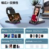 Lishang ワイヤレス充電器 3in1 折りたたみ式 15W急速充電【アラーム/クロック付き】ワイヤレス充電スタンド 置くだけ充電器 スマホ・エアポッズ・アップルウォッチに同時に充電 スタンド ナイトライト付け