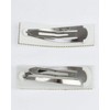 Shiny Diamante Rhinestone Rectangular Shape Snap Hair Clips, Wedding Bridal