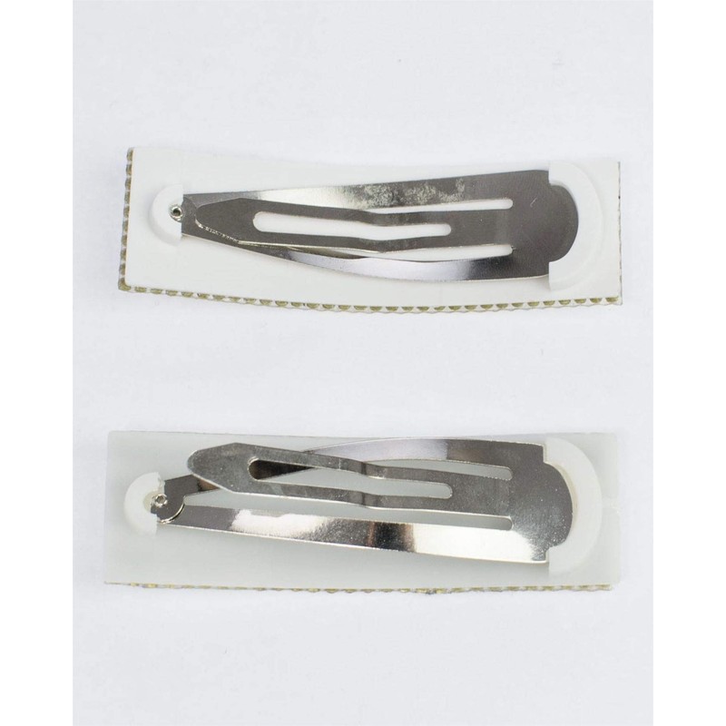 Shiny Diamante Rhinestone Rectangular Shape Snap Hair Clips, Wedding Bridal