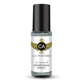 CA Perfume Impression of Sublime Vanille Royales Unisex Perfume Oil Amber Vanilla Long Lasting Fragrance for Women and Men Travel Size Mini Perfume Sample TSA Ready Body Oil Roll-on 0.14 Fl Oz 4ml