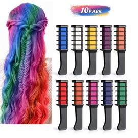 CHSEEO Children's Hair Chalk Comb with Gloves and Scarf for Boys, Women and Men, Hair Chalk Colourful Children Washable, Girls Gift for 6 Year Old Girls