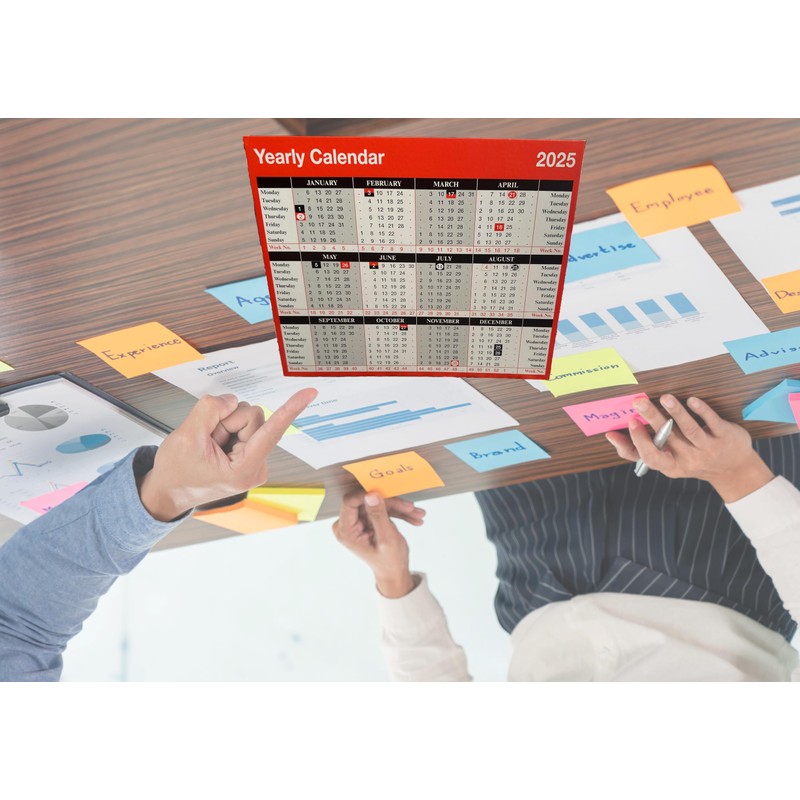 2025 Freestanding Desktop yearly Planner