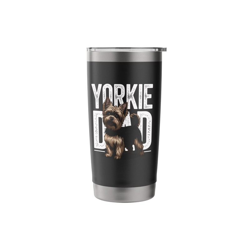 Yorkie Dad Funny Yorkshire Terrier Dog Owner Father's Day Stainless