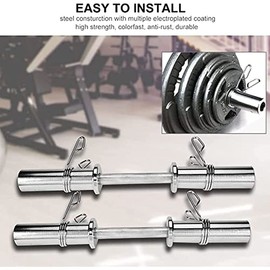 Ezweiji Dumbbell Clamps, Strong Locking Sleeve for Fitness Training, for Safe Weight Lifting 2 Inch (50 mm) - 3 Turns (Pack of 2)