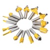 CHCYWJGJ Router Bits 15 Pieces Set, 15 Pcs 1/2in Shank