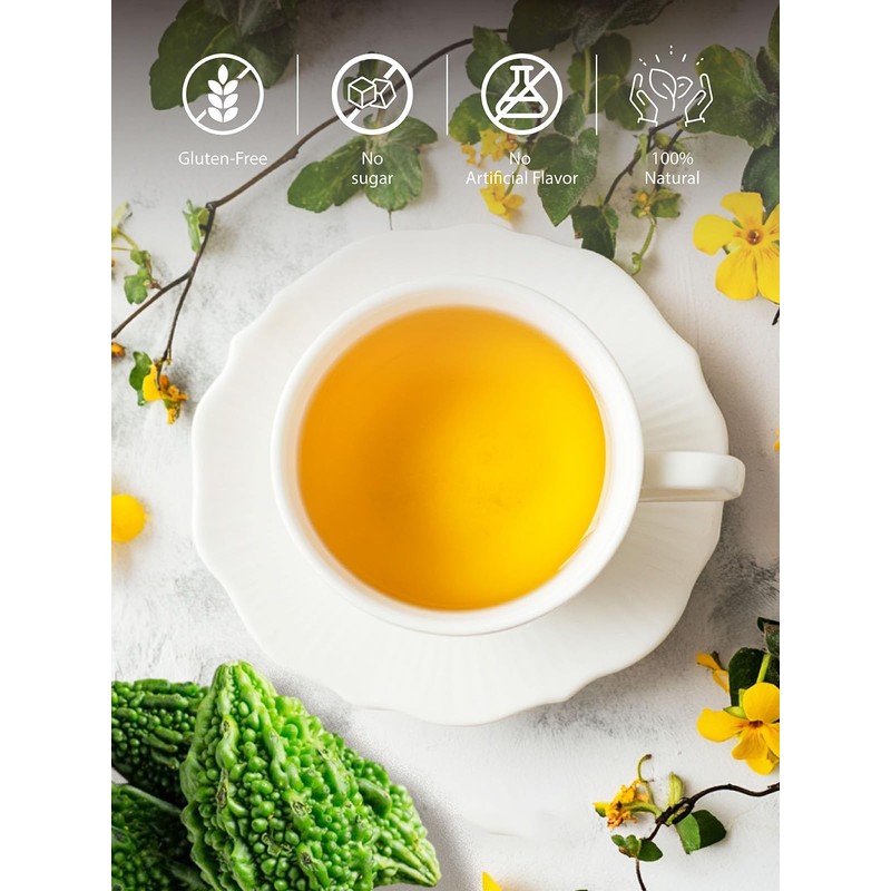 TeeLux Bitter Melon Tea Bags, Pure & Natural Momordica Charantia,